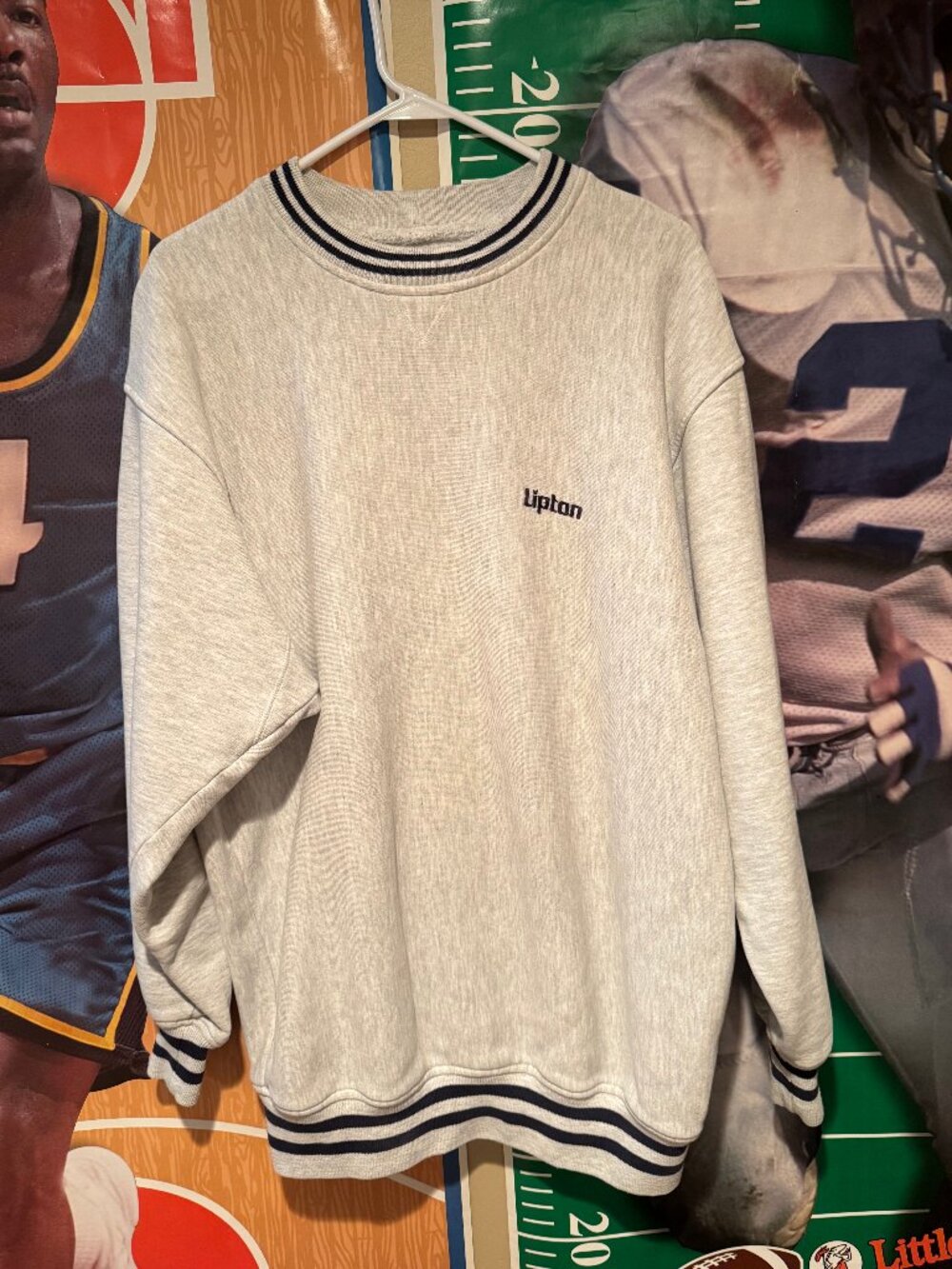 Share Vintage 90s Lipton Tea Sweatshirt XL Cutter & Buck Made USA Gray Embroid B